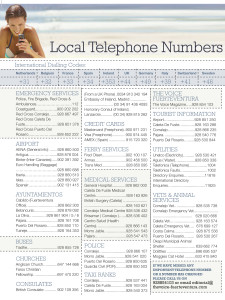 LOCAL TELEPHONE NUMBERS 